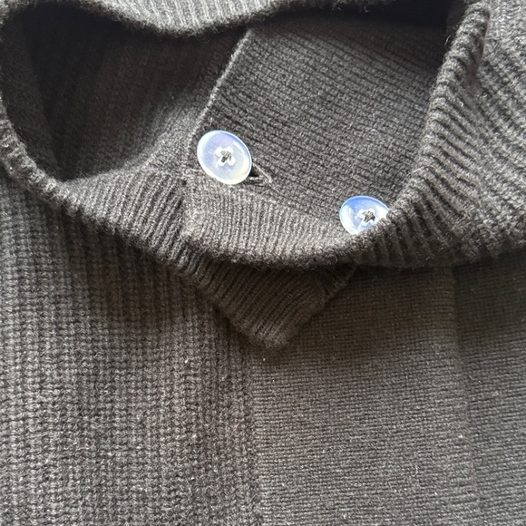 Classics Entier Black Ribbed Knit Shawl/Cardigan - Picture 6 of 12